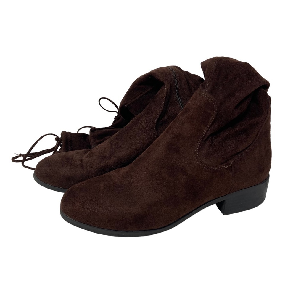 Forever 21 Over the Knee Brown Faux Suede Leather Boots. - Picture 6 of 13